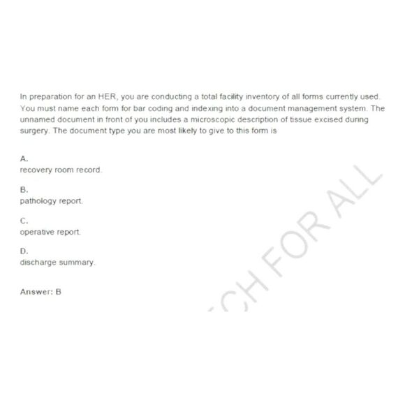 Printout RHIA Registered Health Information Administrator Exam Study Guide - Picture 2 of 6